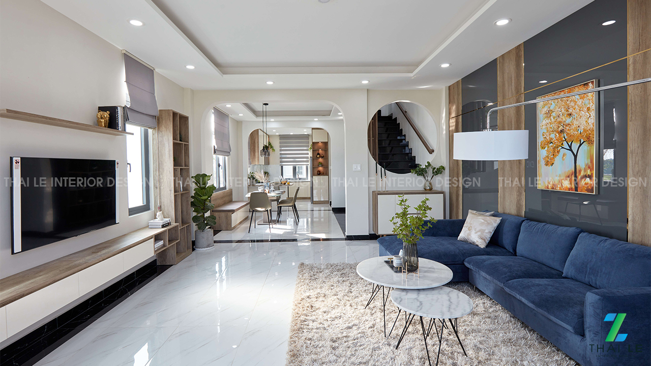 Thi công nội thất nhà phố The Sol City Long An - 300m2